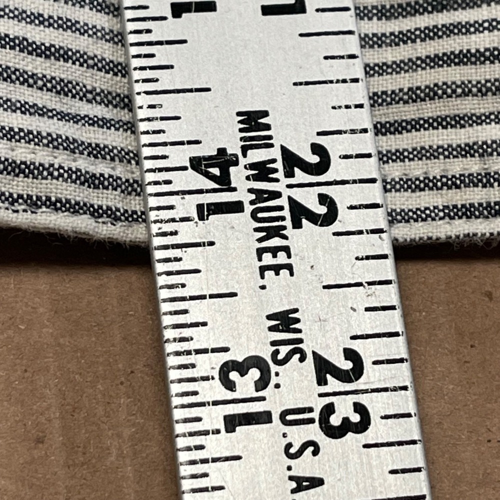 Jones New York Women's Sz Medium Blue/White Striped Linen Trucker Style Jacket - Picture 11 of 15